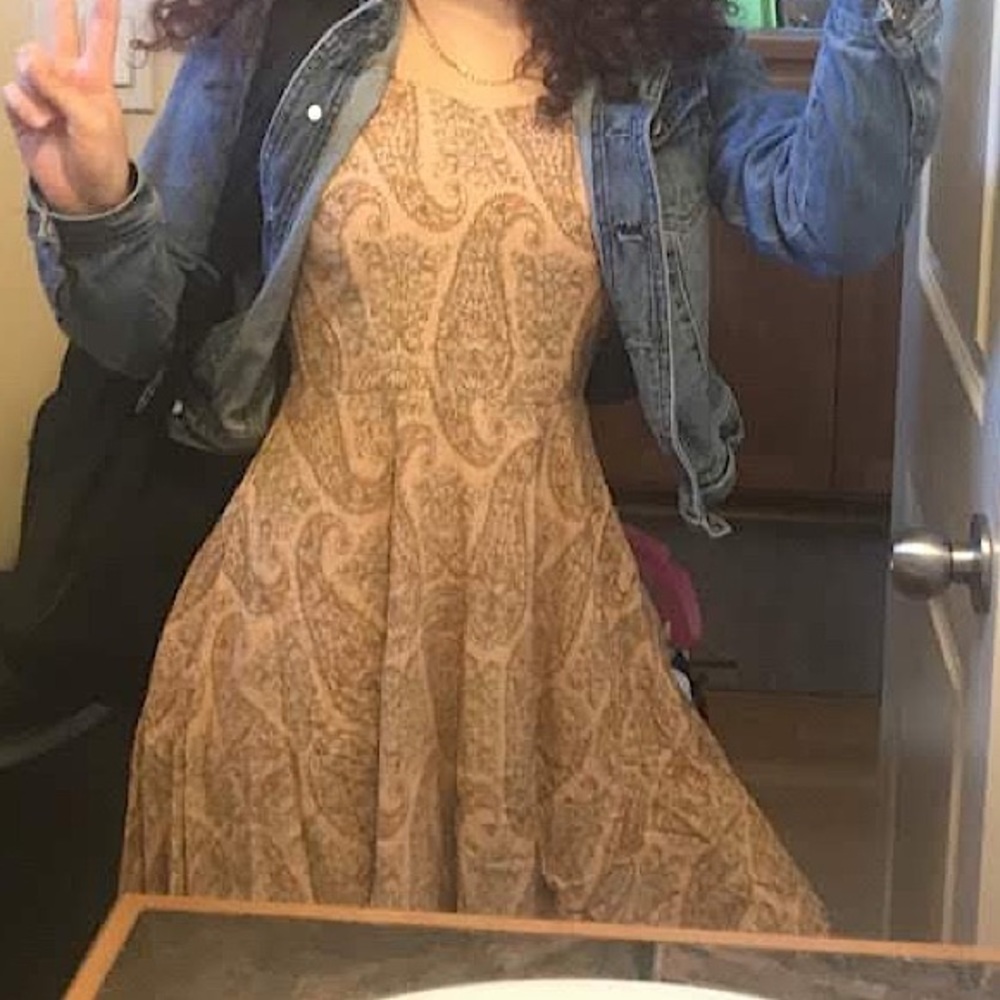 Orange paisley sundress